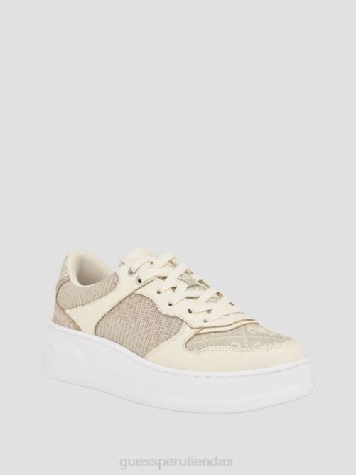 GUESS zapatillas bajas con logo Clevas en relieve mujer 0P8X3328 luz natural calzado