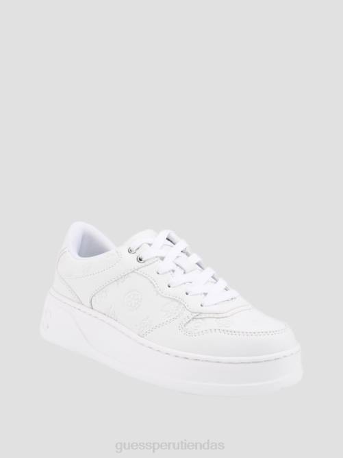 GUESS zapatillas bajas con logo cleva mujer 0P8X3349 blanco floral calzado