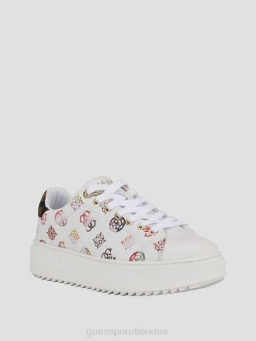 GUESS zapatillas bajas denesa con peonías mujer 0P8X3327 blanco floral calzado
