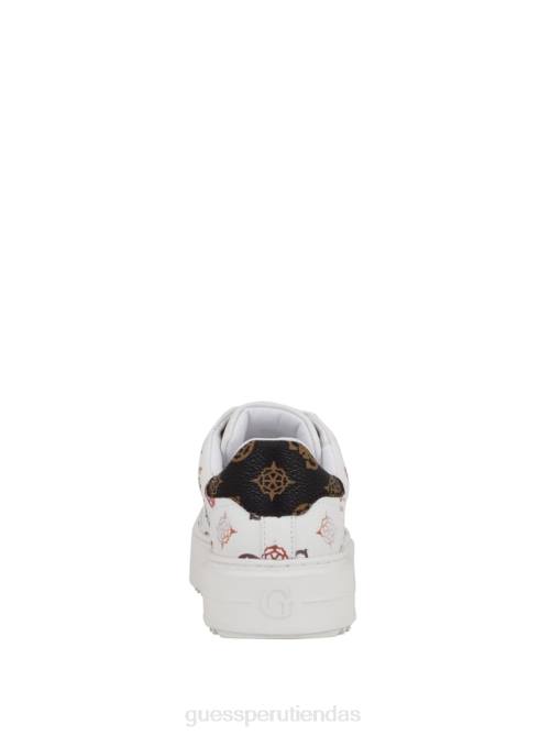 GUESS zapatillas bajas denesa con peonías mujer 0P8X3327 blanco floral calzado