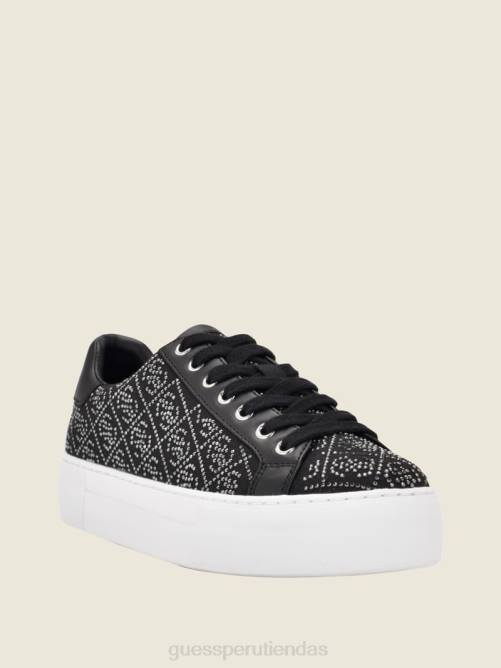 GUESS zapatillas bajas gelsen con logo de strass mujer 0P8X3355 negro calzado