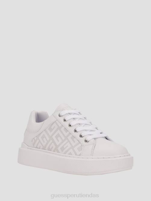 GUESS zapatillas bajas ivee perforadas g mujer 0P8X3375 blanco floral calzado