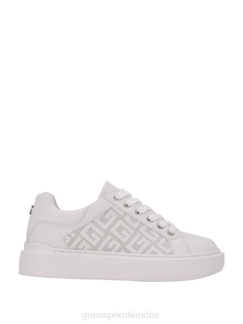 GUESS zapatillas bajas ivee perforadas g mujer 0P8X3375 blanco floral calzado