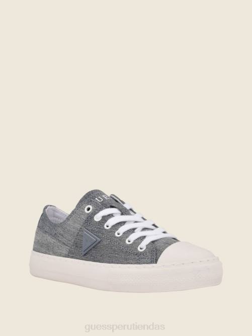 GUESS zapatillas bajas pranze de lona mujer 0P8X3364 azul medio calzado
