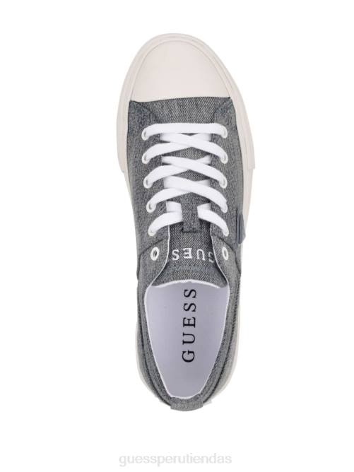 GUESS zapatillas bajas pranze de lona mujer 0P8X3364 azul medio calzado