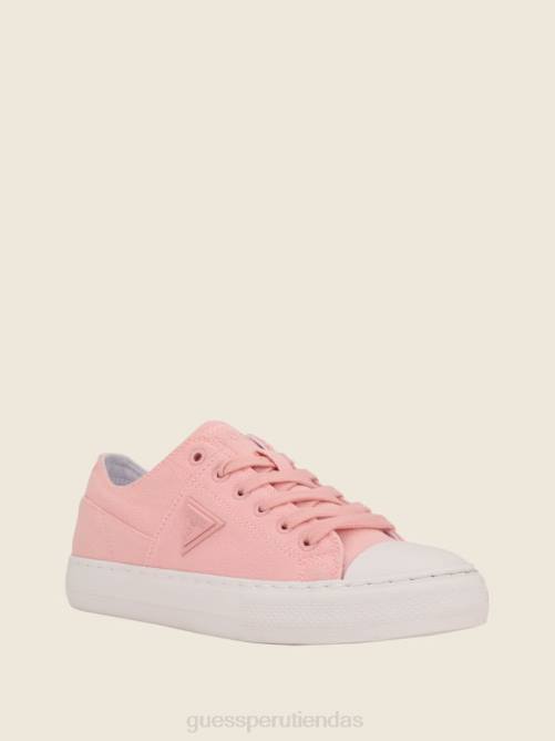 GUESS zapatillas bajas pranze de lona mujer 0P8X3366 Rosa claro calzado