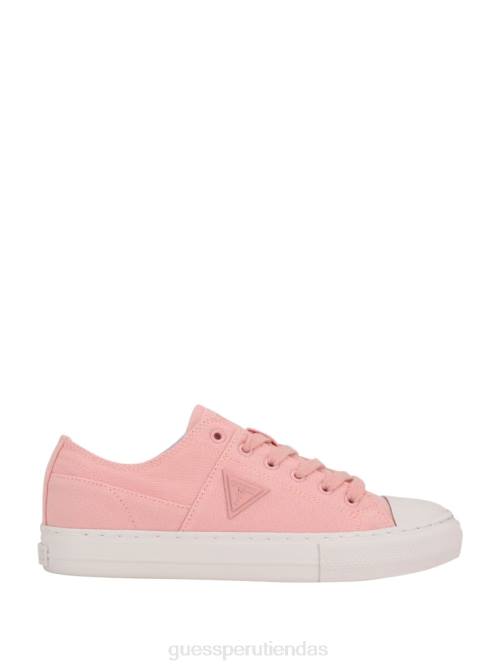 GUESS zapatillas bajas pranze de lona mujer 0P8X3366 Rosa claro calzado