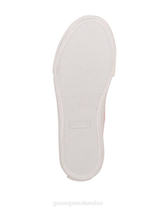 GUESS zapatillas bajas pranze de lona mujer 0P8X3366 Rosa claro calzado