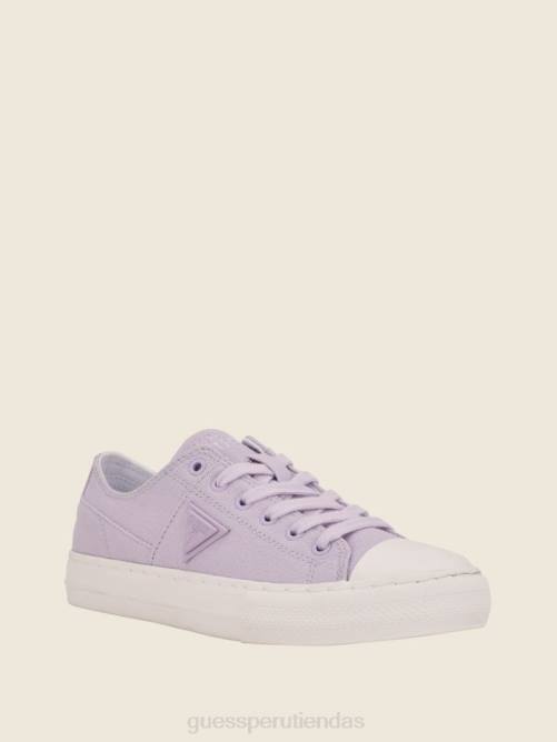 GUESS zapatillas bajas pranze de lona mujer 0P8X3369 abierto morado calzado