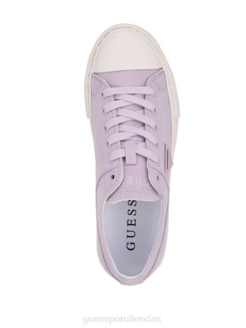GUESS zapatillas bajas pranze de lona mujer 0P8X3369 abierto morado calzado