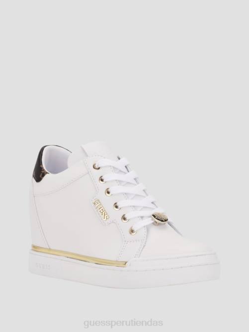 GUESS zapatillas con cuña oculta más rápidas mujer 0P8X3374 blanco floral calzado