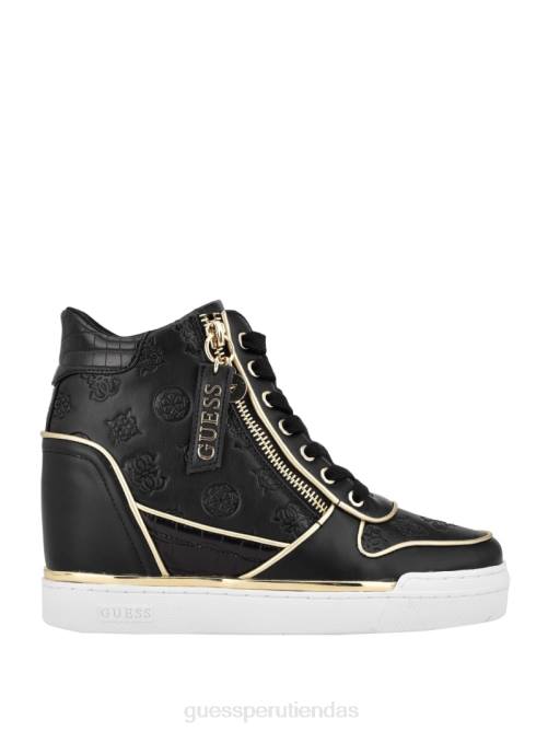 GUESS zapatillas fiora con cuña y logo mujer 0P8X3379 negro calzado