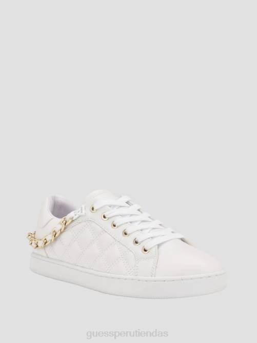 GUESS zapatillas reney acolchadas con cadena mujer 0P8X3330 blanco floral calzado