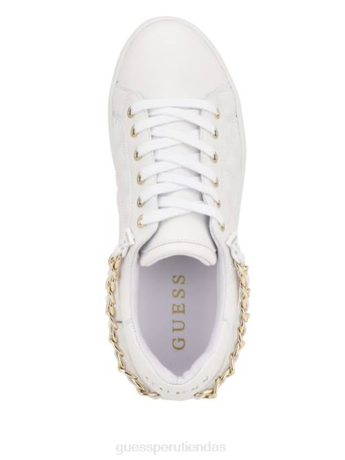 GUESS zapatillas reney acolchadas con cadena mujer 0P8X3330 blanco floral calzado