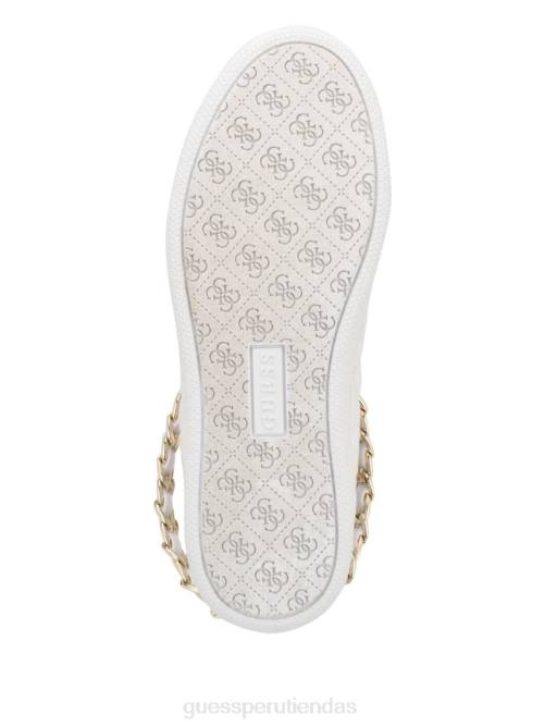 GUESS zapatillas reney acolchadas con cadena mujer 0P8X3330 blanco floral calzado