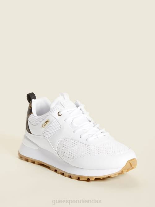 GUESS zapatillas selvie con perforaciones mujer 0P8X2464 Oro blanco calzado