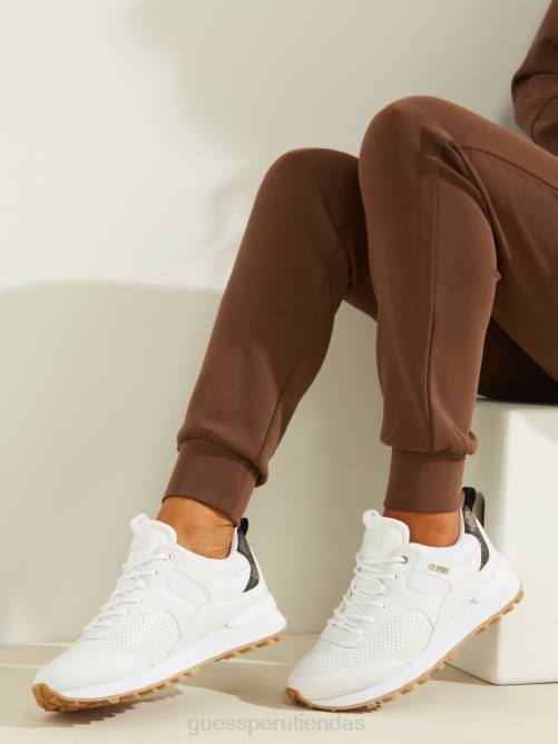 GUESS zapatillas selvie con perforaciones mujer 0P8X2464 Oro blanco calzado