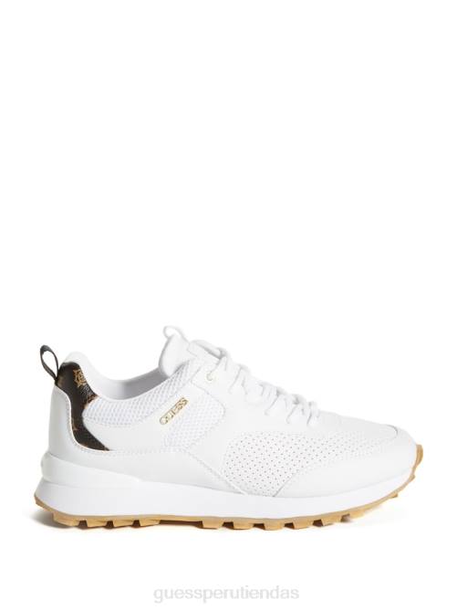 GUESS zapatillas selvie con perforaciones mujer 0P8X2464 Oro blanco calzado