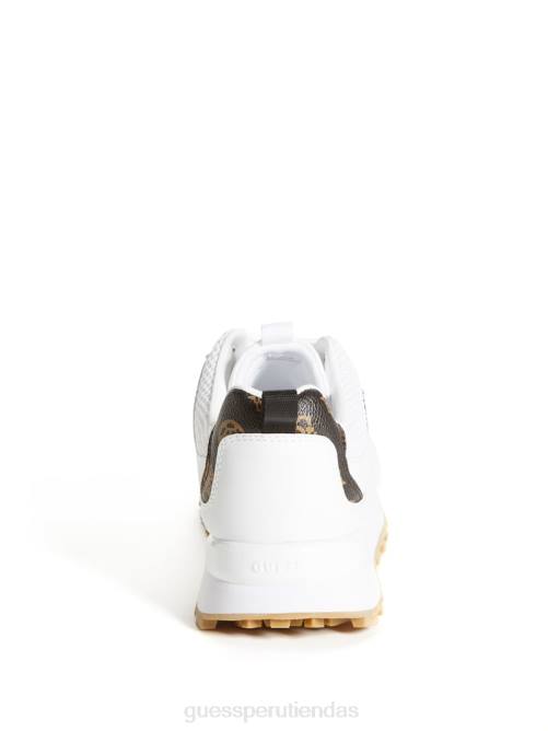 GUESS zapatillas selvie con perforaciones mujer 0P8X2464 Oro blanco calzado