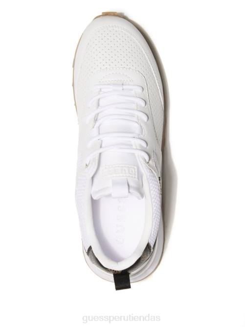 GUESS zapatillas selvie con perforaciones mujer 0P8X2464 Oro blanco calzado