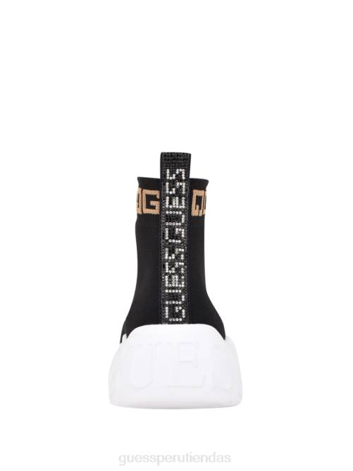 GUESS zapatillas sindera estilo calcetín mujer 0P8X2533 multi tela marrón calzado