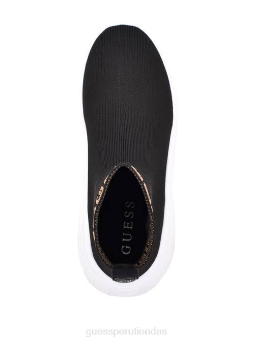GUESS zapatillas sindera estilo calcetín mujer 0P8X2533 multi tela marrón calzado