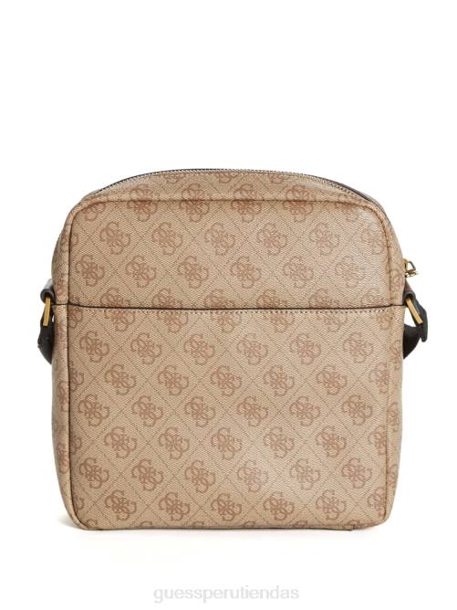 GUESS Bandolera cuadrada con cremallera superior inteligente Vezzola hombres 0P8X3244 bambú accesorio
