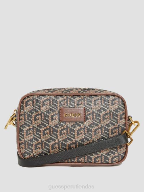 GUESS bolso de mano pequeño ederlo hombres 0P8X3195 estampado floral negro accesorio