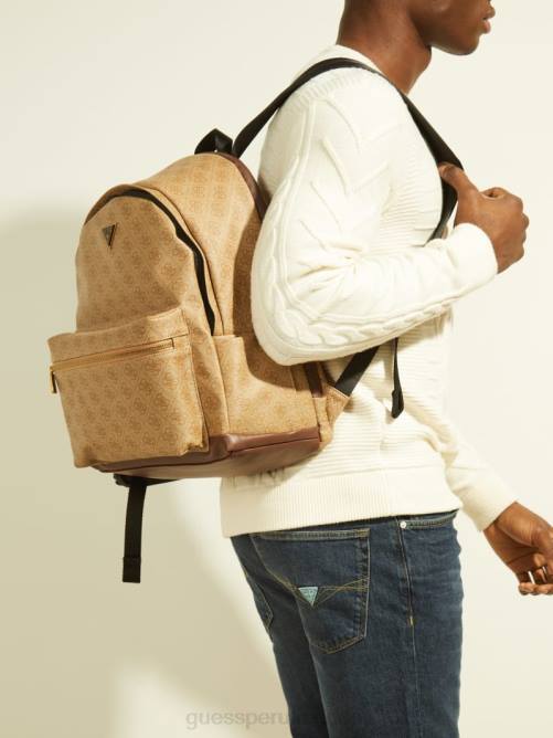 GUESS mochila redonda veszola hombres 0P8X3197 bambú accesorio
