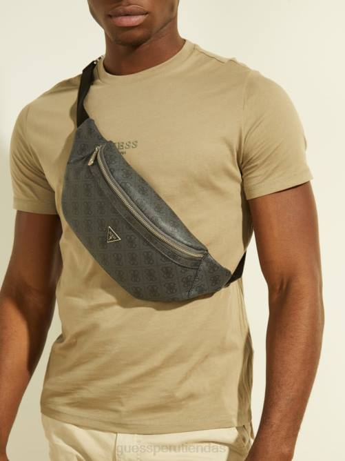 GUESS riñonera inteligente vezzola hombres 0P8X3235 estampado floral negro accesorio