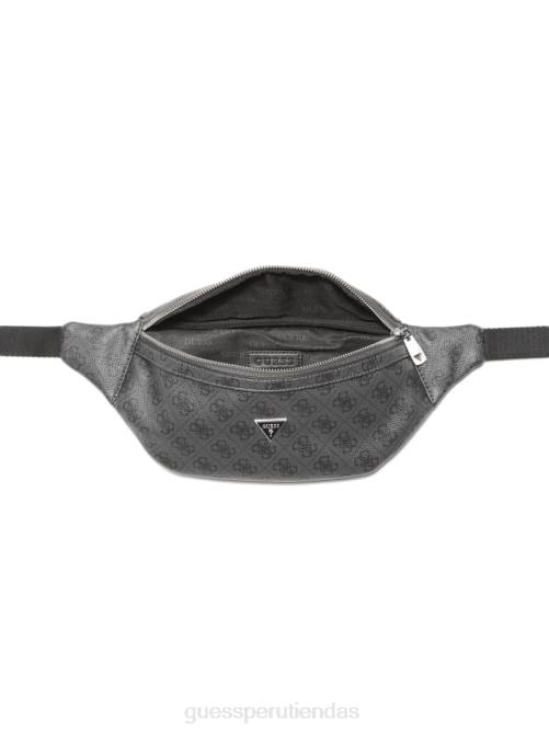 GUESS riñonera inteligente vezzola hombres 0P8X3235 estampado floral negro accesorio