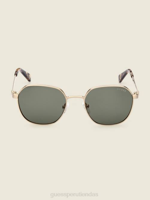 GUESS gafas de sol geométricas de metal hombres 0P8X3692 oro accesorio