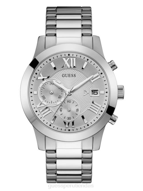 GUESS reloj clasico hombres 0P8X3562 plata accesorio