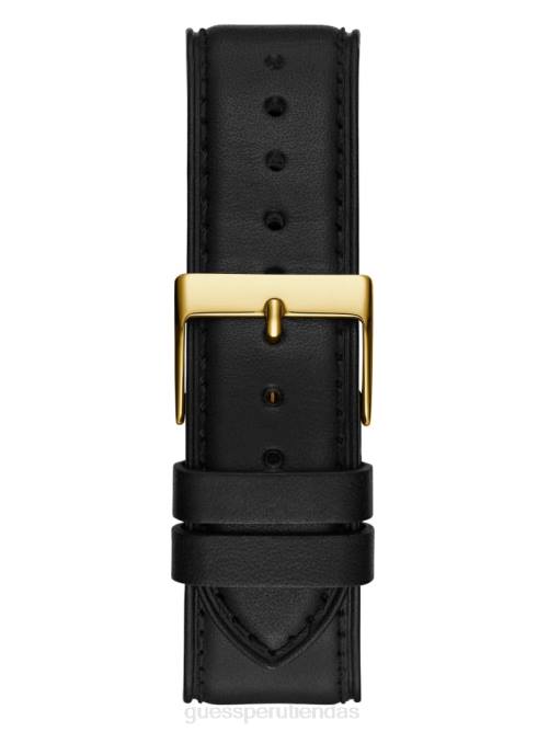 GUESS reloj multifunción de cuero hombres 0P8X3564 tono dorado y negro accesorio