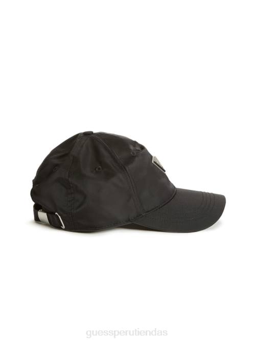 GUESS gorra de béisbol de nailon certificada hombres 0P8X3802 estampado floral negro accesorio