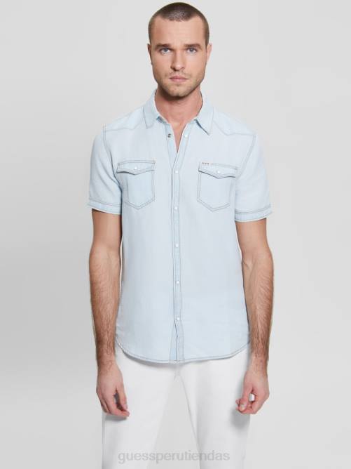 GUESS camisa vaquera truckee estilo western hombres 0P8X3987 ilusiones vestir