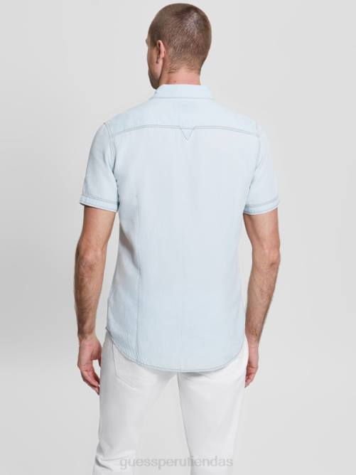 GUESS camisa vaquera truckee estilo western hombres 0P8X3987 ilusiones vestir