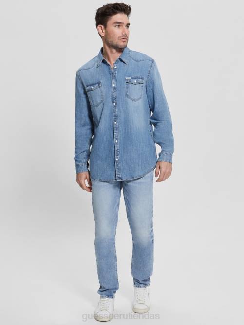 GUESS camisa vaquera truckee estilo western hombres 0P8X4001 palacio vestir