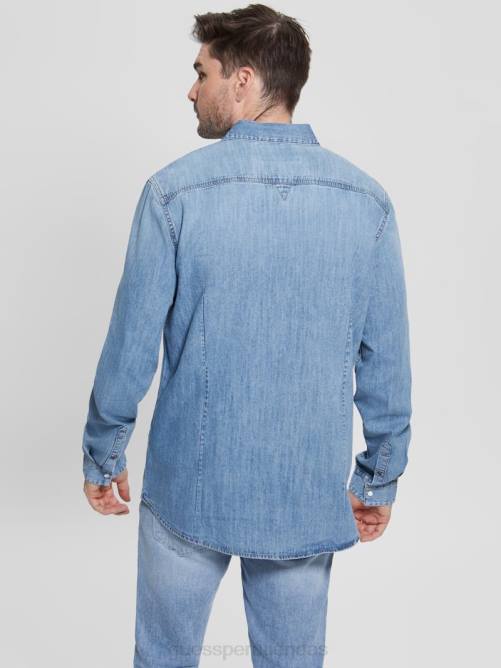 GUESS camisa vaquera truckee estilo western hombres 0P8X4001 palacio vestir