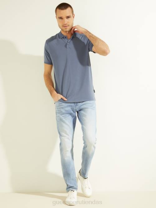 GUESS iker polo hombres 0P8X4149 piedra de mojave vestir