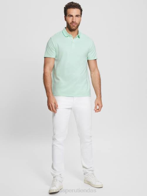GUESS polo con cinta de piqué paul hombres 0P8X4179 agua suave vestir