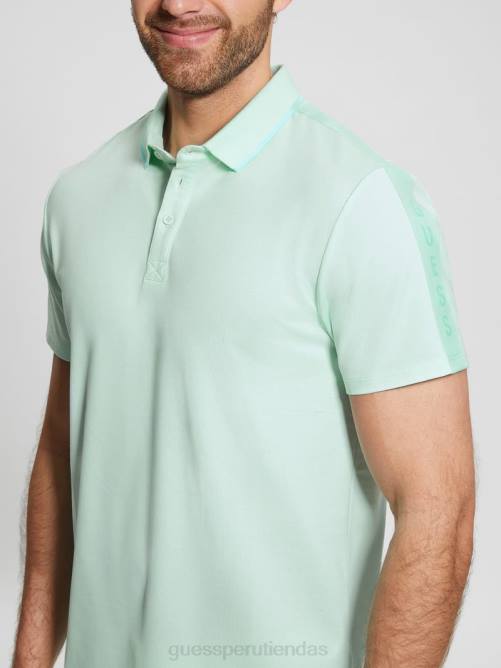 GUESS polo con cinta de piqué paul hombres 0P8X4179 agua suave vestir