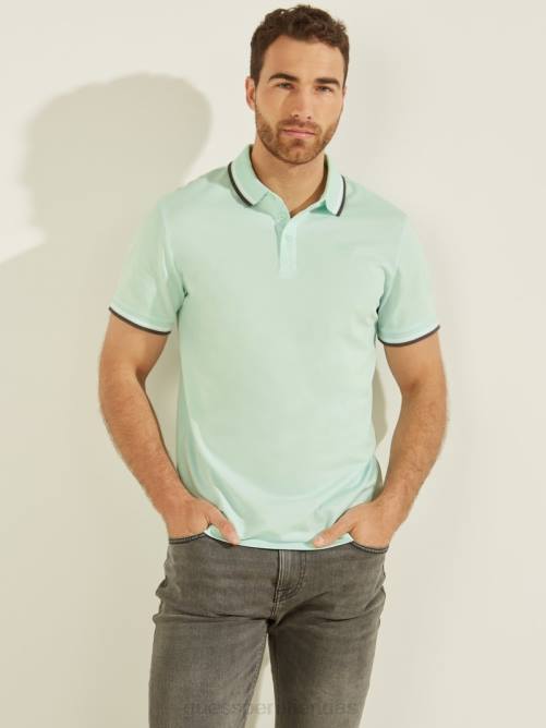 GUESS polo de piqué deportivo hombres 0P8X4150 agua suave vestir