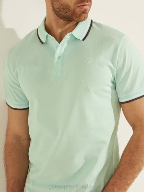 GUESS polo de piqué deportivo hombres 0P8X4150 agua suave vestir