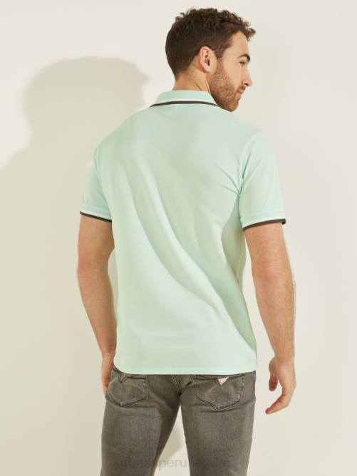 GUESS polo de piqué deportivo hombres 0P8X4150 agua suave vestir