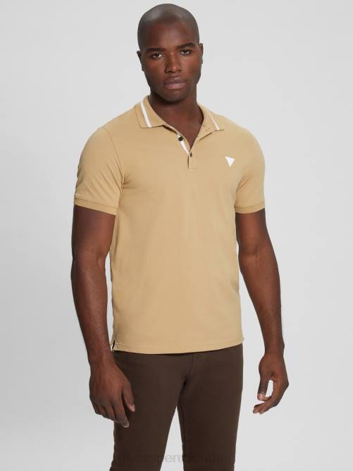 GUESS polo eco lyle hombres 0P8X4047 miel de montaña vestir