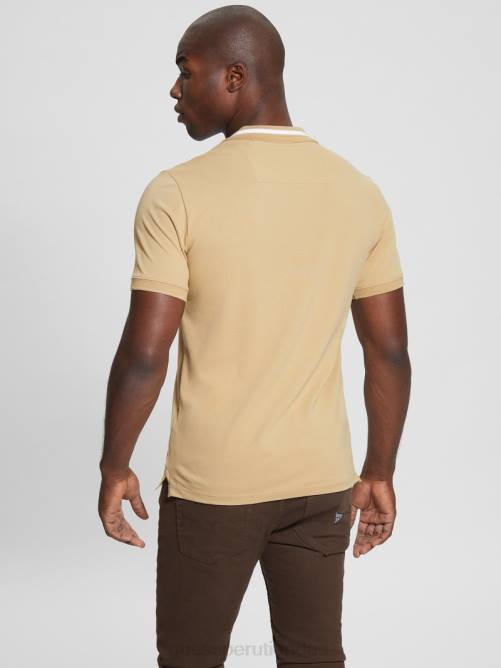 GUESS polo eco lyle hombres 0P8X4047 miel de montaña vestir