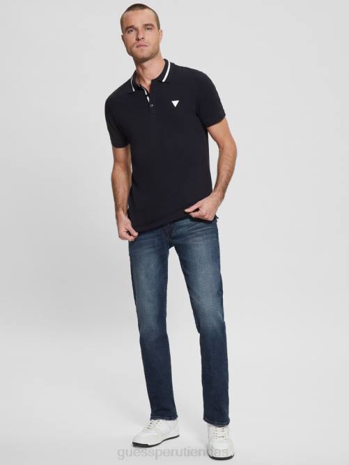 GUESS polo eco lyle hombres 0P8X4094 azul elegante vestir