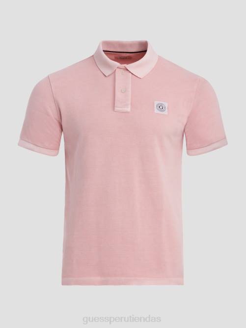GUESS polo lavado hombres 0P8X3969 algodón rubor vestir