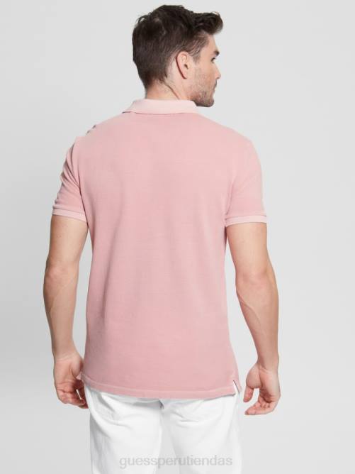 GUESS polo lavado hombres 0P8X3969 algodón rubor vestir